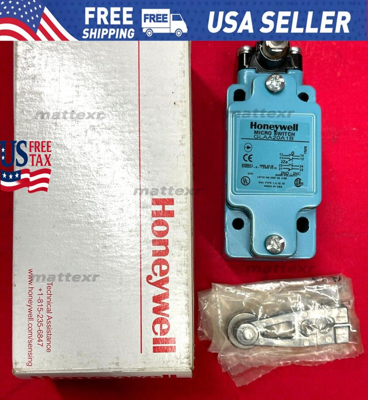 HONEYWELL MICRO SWITCH, GLAA20A1B, 600A, 15VAC, 2NO & 2NC SAME POLARITY
