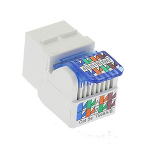 10x Cat5e RJ45 Network LAN Ethernet Keystone Jack Tool Less Snap In Insert White