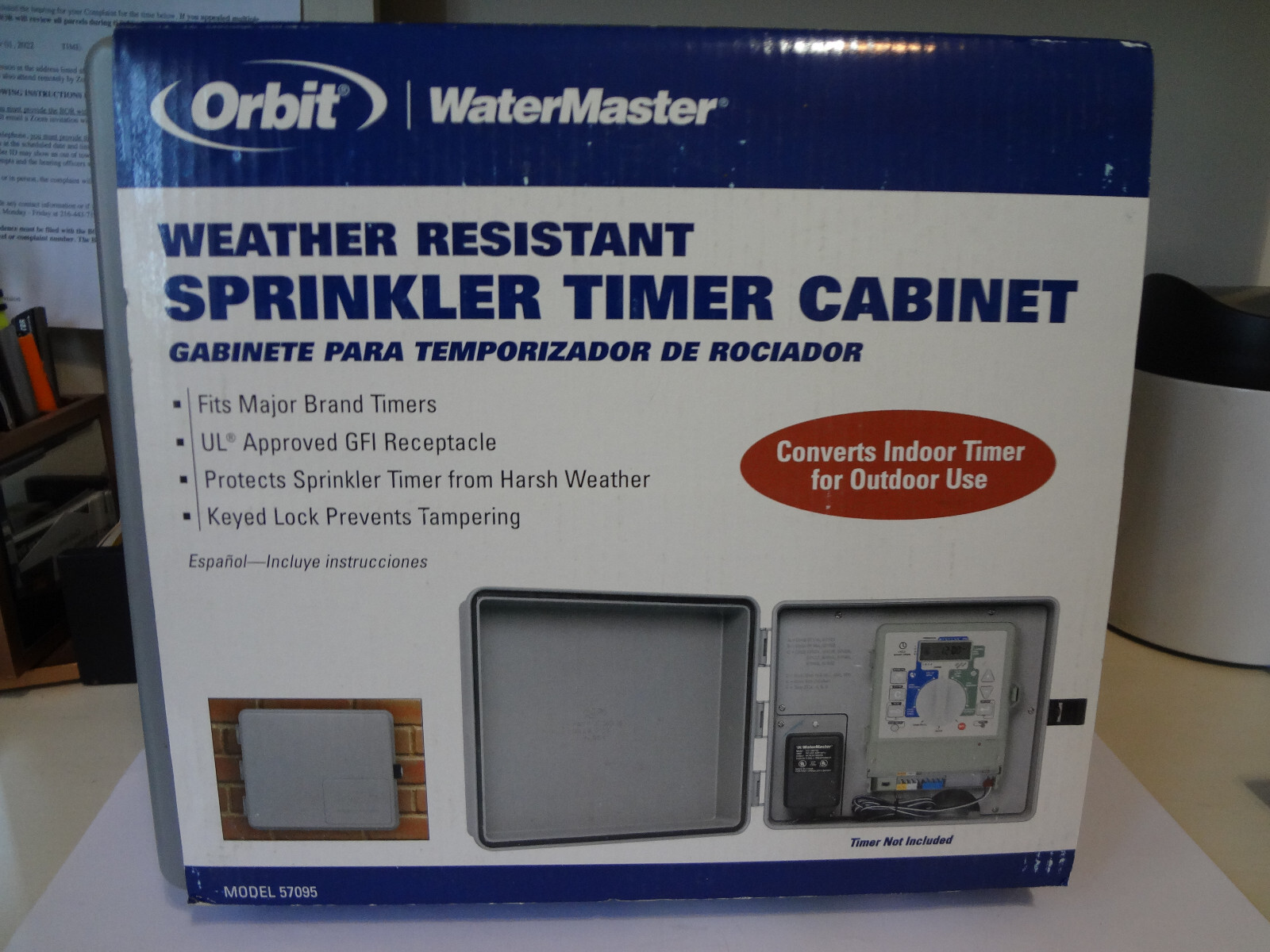 Orbit WaterMaster Weather Resistant Sprinkler Timer Cabinet Model 57095