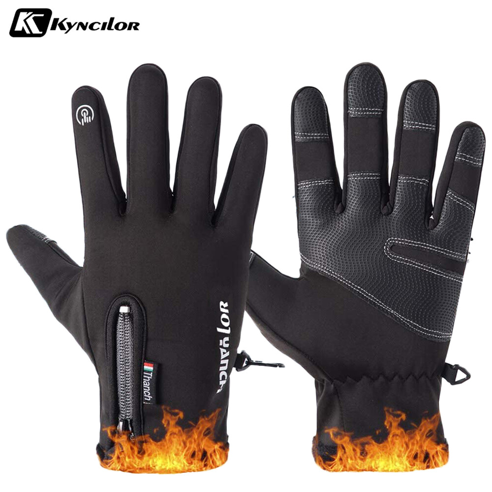 Winter Gloves Windproof Anti-Slip 5-Finger Touchscreen Warm Gloves for Men Women