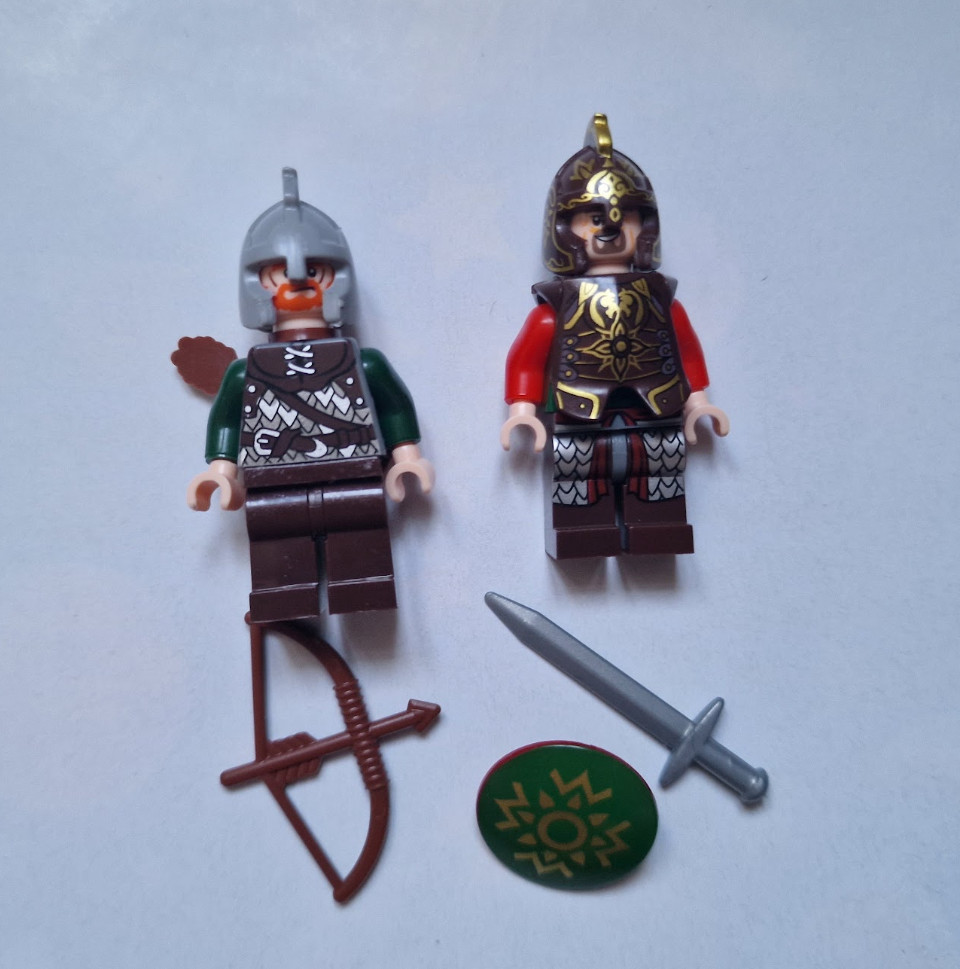 Lord of the Rings Theoden and Rohan Soldier Custom Lego minifigures  2pcs