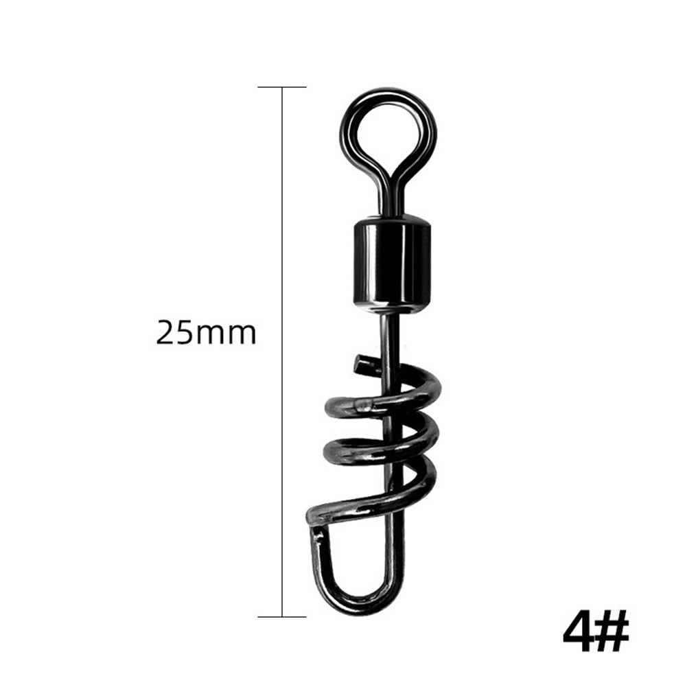 Stainless Steel Fishing Swivel Connector for Freshwater Fishing 100pcs
