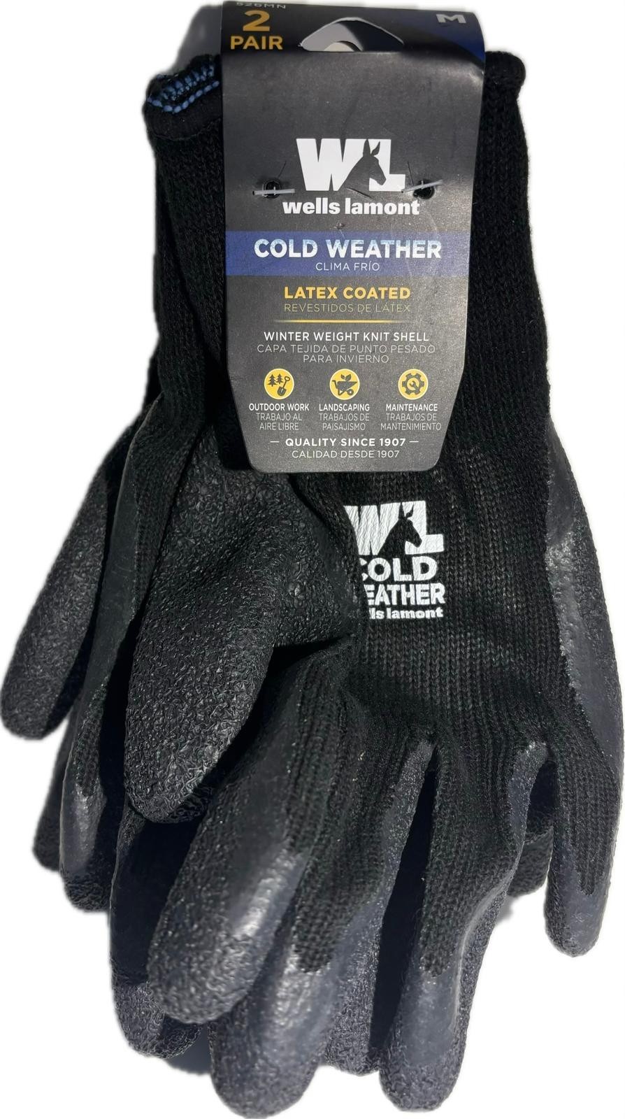 Mens Wells Lamont - Winter Weight Latex - 2 Pack