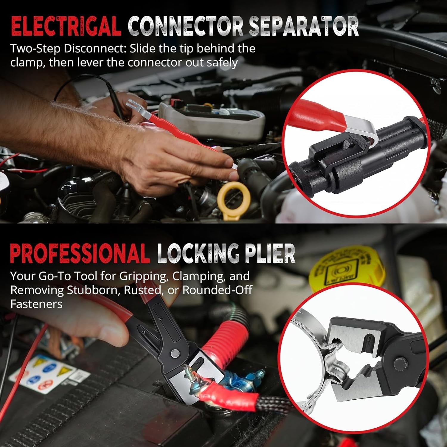 4 Pcs Repair Tool Auto Electrical Disconnect Pliers Connector Separator Wiring