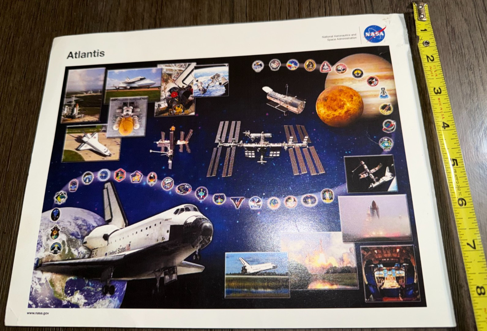Space Shuttle Atlantis NASA Art Photo Print Acceptable