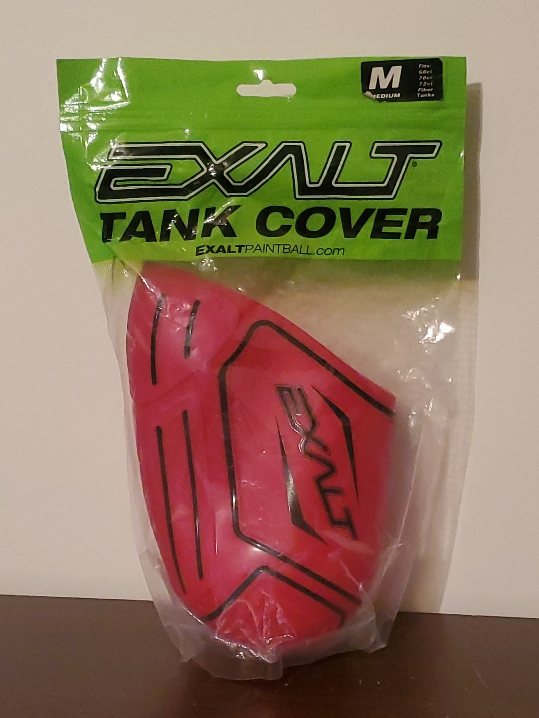 Exalt Paintball Tank Cover - M Medium - Fits 68 70 72 ci Fiber Tanks - Red