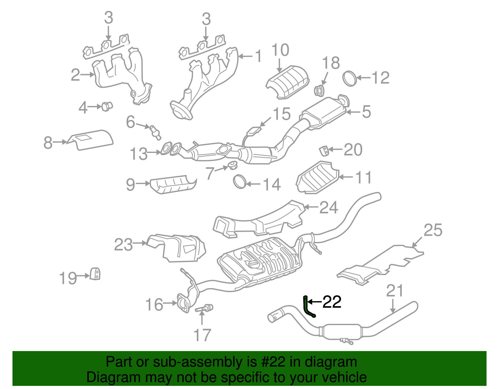 Genuine Ford Exhaust Bracket 6L2Z-5260-AB