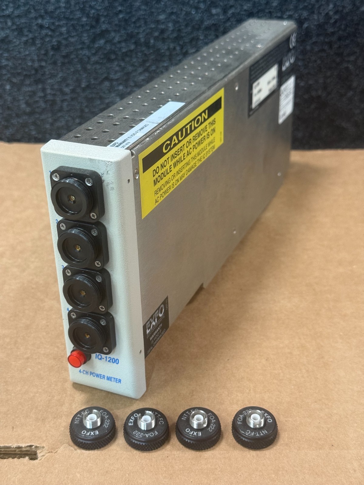 EXFO IQ-1203 800-1700 nm 4‑Channel Power Meter Tested + FOA222 NTT-FC Connectors