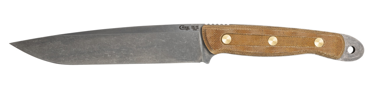 Case XX Knives RW100 Roland Welker Tan Micarta Carbon Steel 50628 Fixed Blade