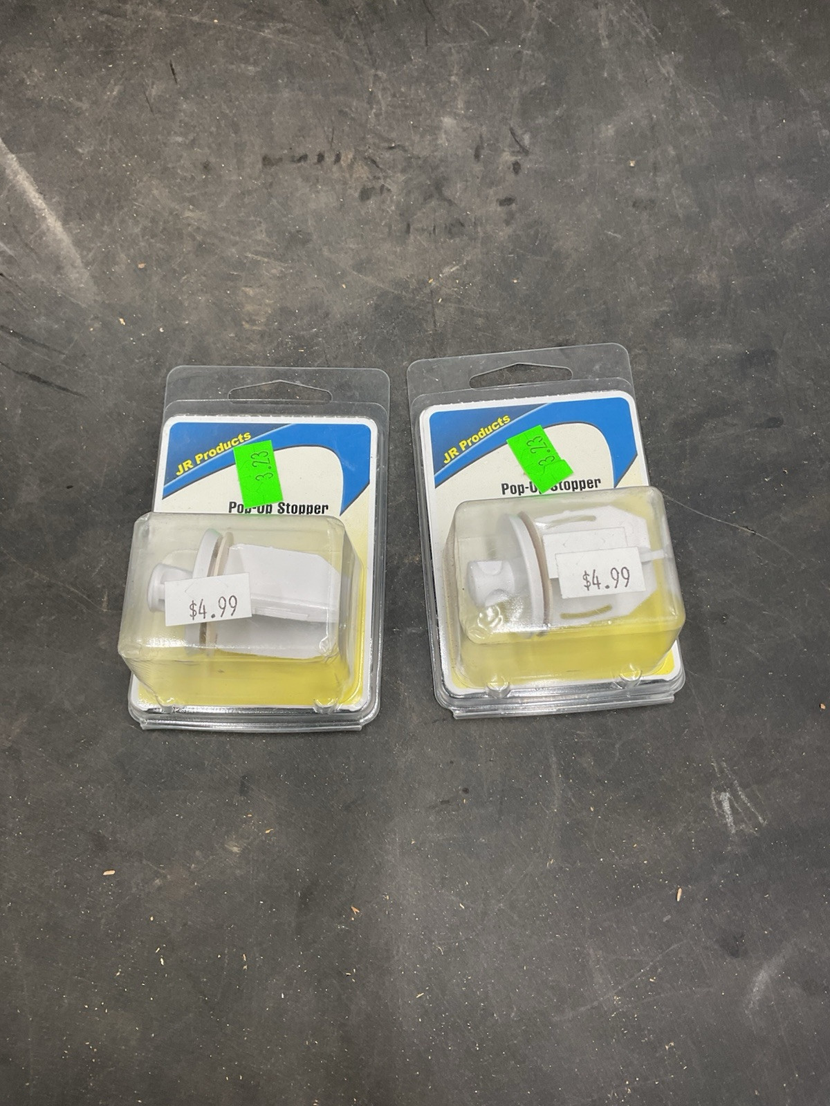 JR Products 95205 Four-Stem Pop-Up Stopper - White Lot Of 2