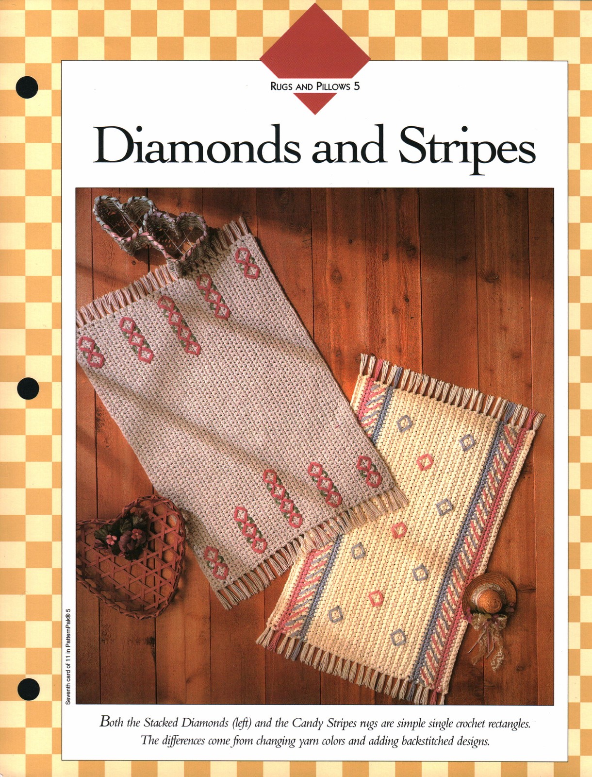 Diamonds and Stripes Rugs - Rugs & Pillows 5 | Vanna Crochet Faves 85050-G