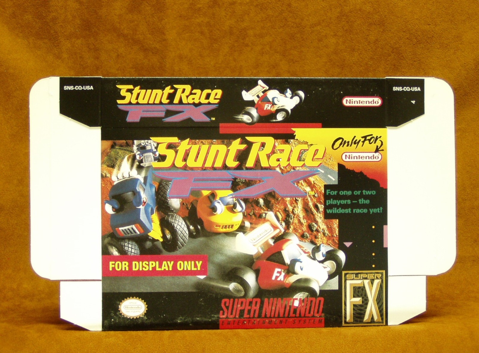 STUNT RACE FX   Display Box NEW!!  SNES SUPER NINTENDO