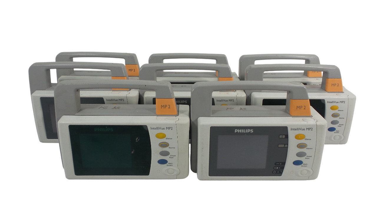 Lot of 8 Philips IntelliVue MP2 Patient Monitor M8102A - Free Shipping
