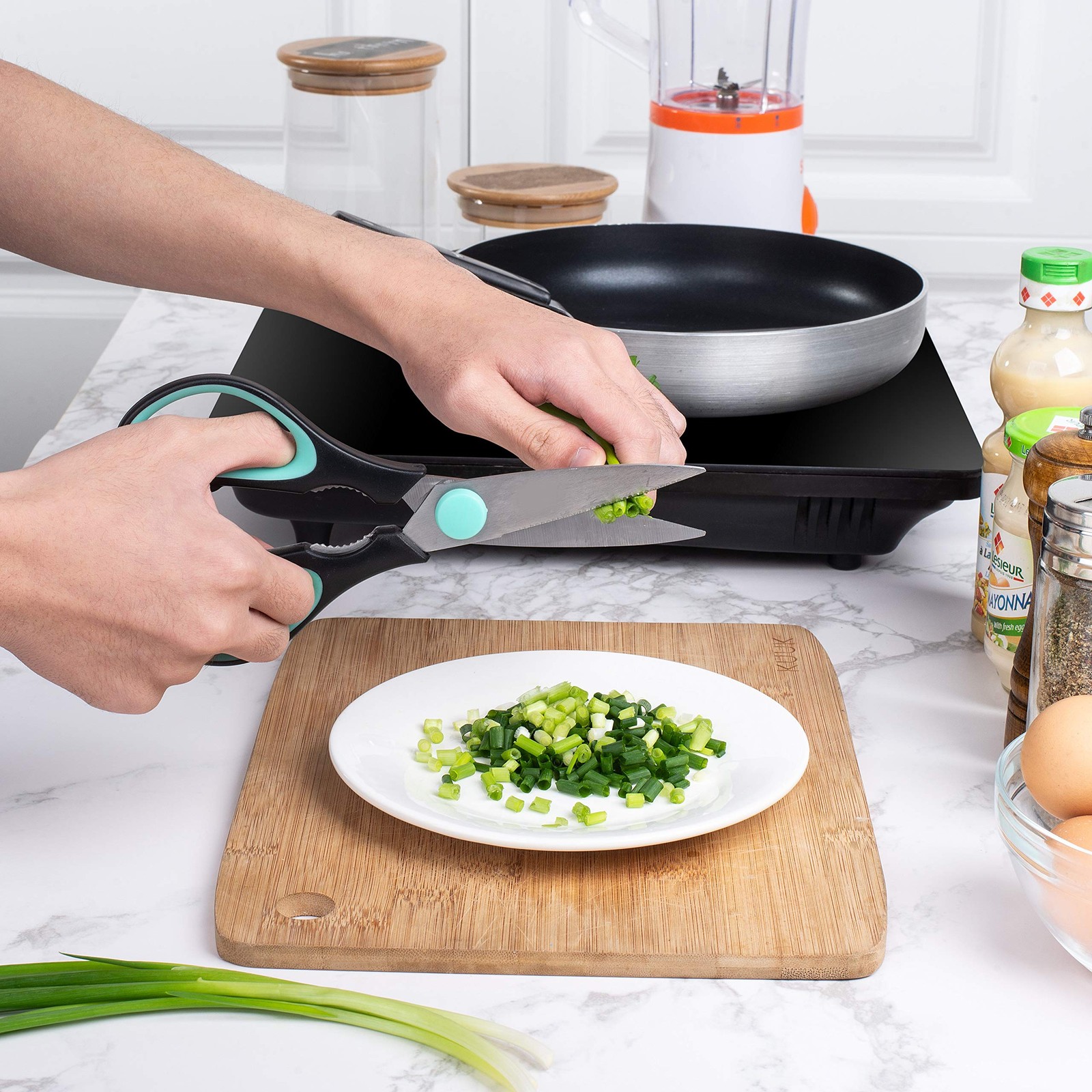 All Purpose Kitchen Shears with Protective Sheath, 8 Inch, Dishwasher Safe, ...