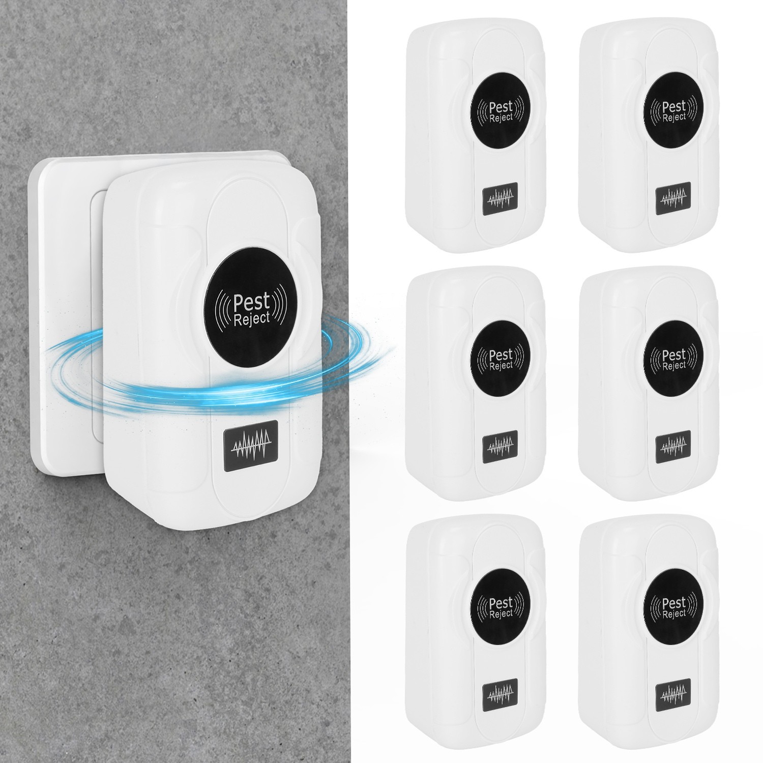 6/12PCS Ultrasonic  Electronic Indoor Plug in Repellent for Insects