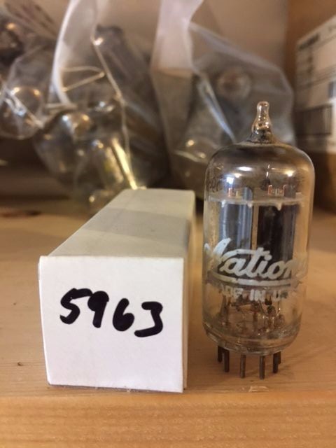 Various Branded (RCA/GE/NU/SYL) 5963 Electronic (Vacuum) Tube (NOS) Generic Box