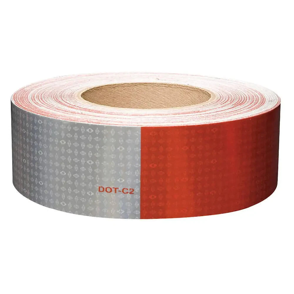 Oralite 2-inch Conspicuity DOT Reflecive Tape -- 150ft -- Red / White -- 18692