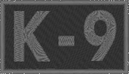 K-9 Patch W/ VELCRO® Brand Fastener Tactical Dog Emblem Gray