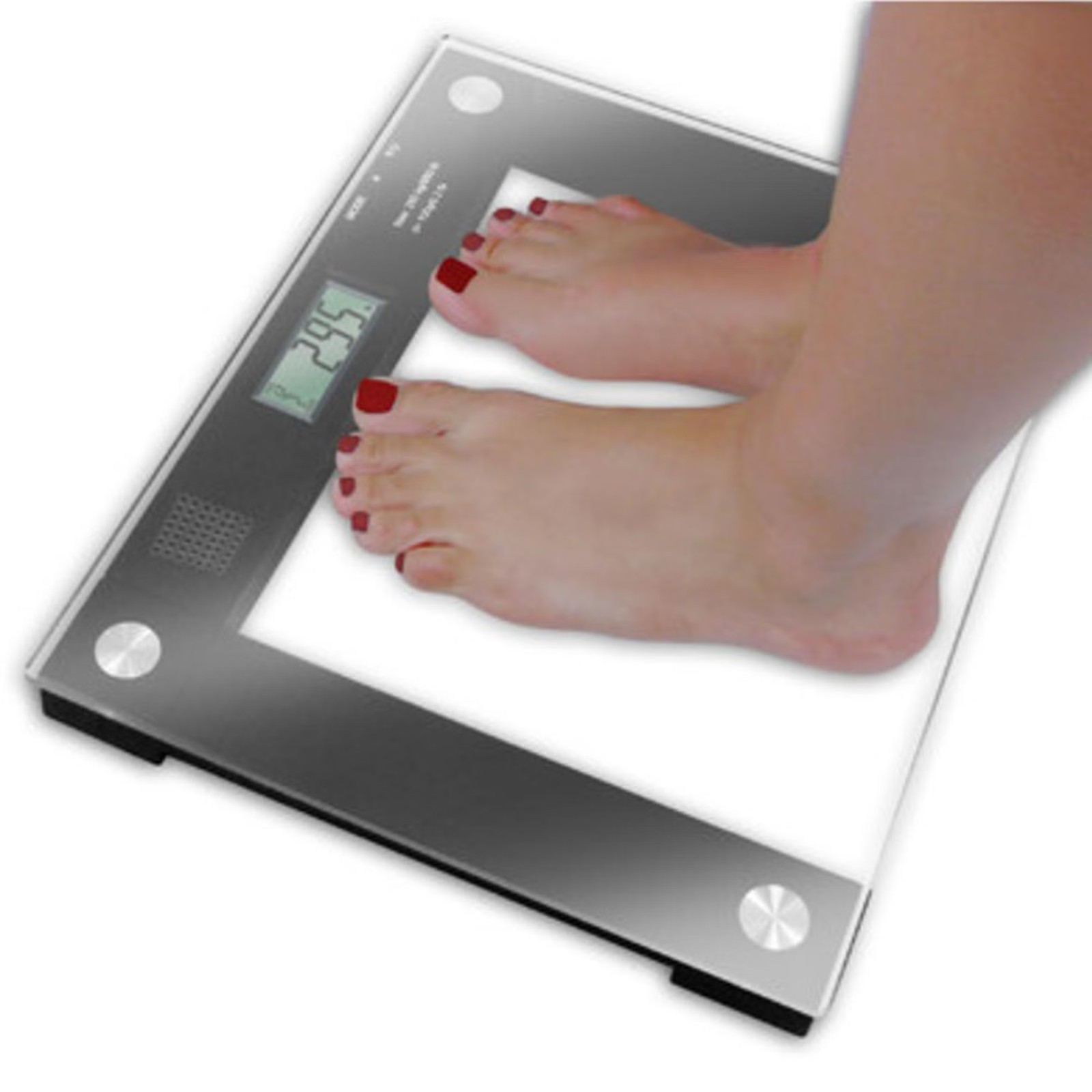 Talking Digital Floor Scale 550 lb Capacity Large Platform LCD Display Easy Read