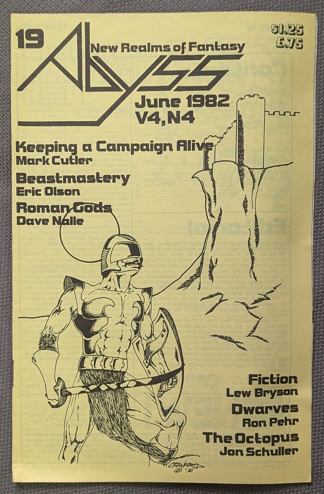 Abyss #19 Nalle 1982 Rare D&D RPG Fanzine Cthulhu Interview Beastmastery Dwarves