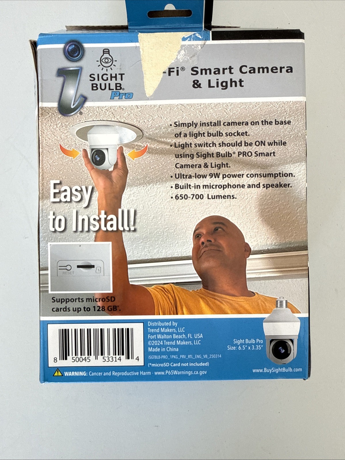 Sight Bulb WiFi Smart Camera & LED Light Pro 75W – Open Box