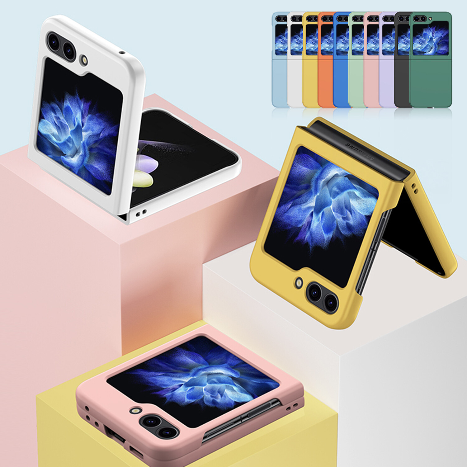 For Samsung Galaxy Z Flip 6 5 4 3 Silicone PC Shockproof Rugged Hard Case Cover