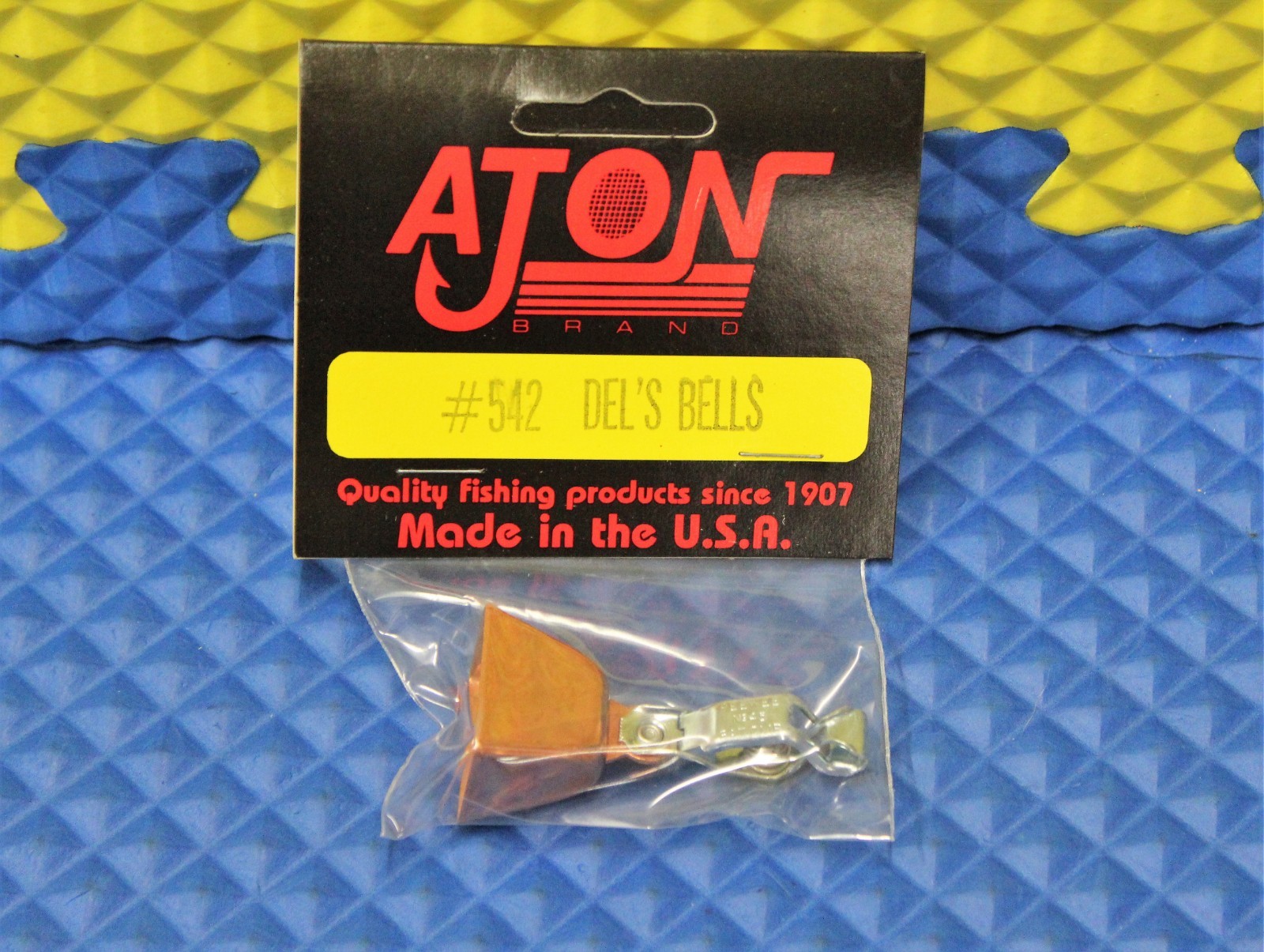 Vintage AJON Brand Copper Bell For Fishing Rod Made In The USA #542 DEL'S BELLS