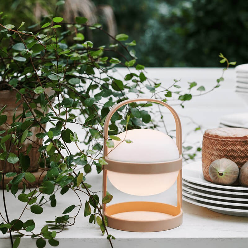 Rosendahl Soft Spot Solar Circular LED Lantern 18.5cm Wheat