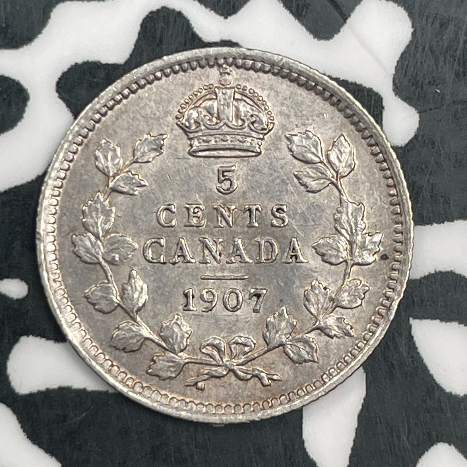 1907 Canada 5 Cents Lot#F8868 Silver! Nice!