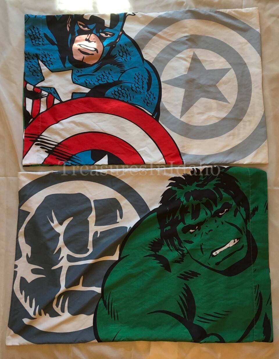 Marvel Comics Captain America & Incredible Hulk Pillow Cases Avengers Jay Franco