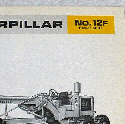 1968 CATERPILLAR MODEL 12F ROAD GRADER BROCHURE ( POWER SHIFT)