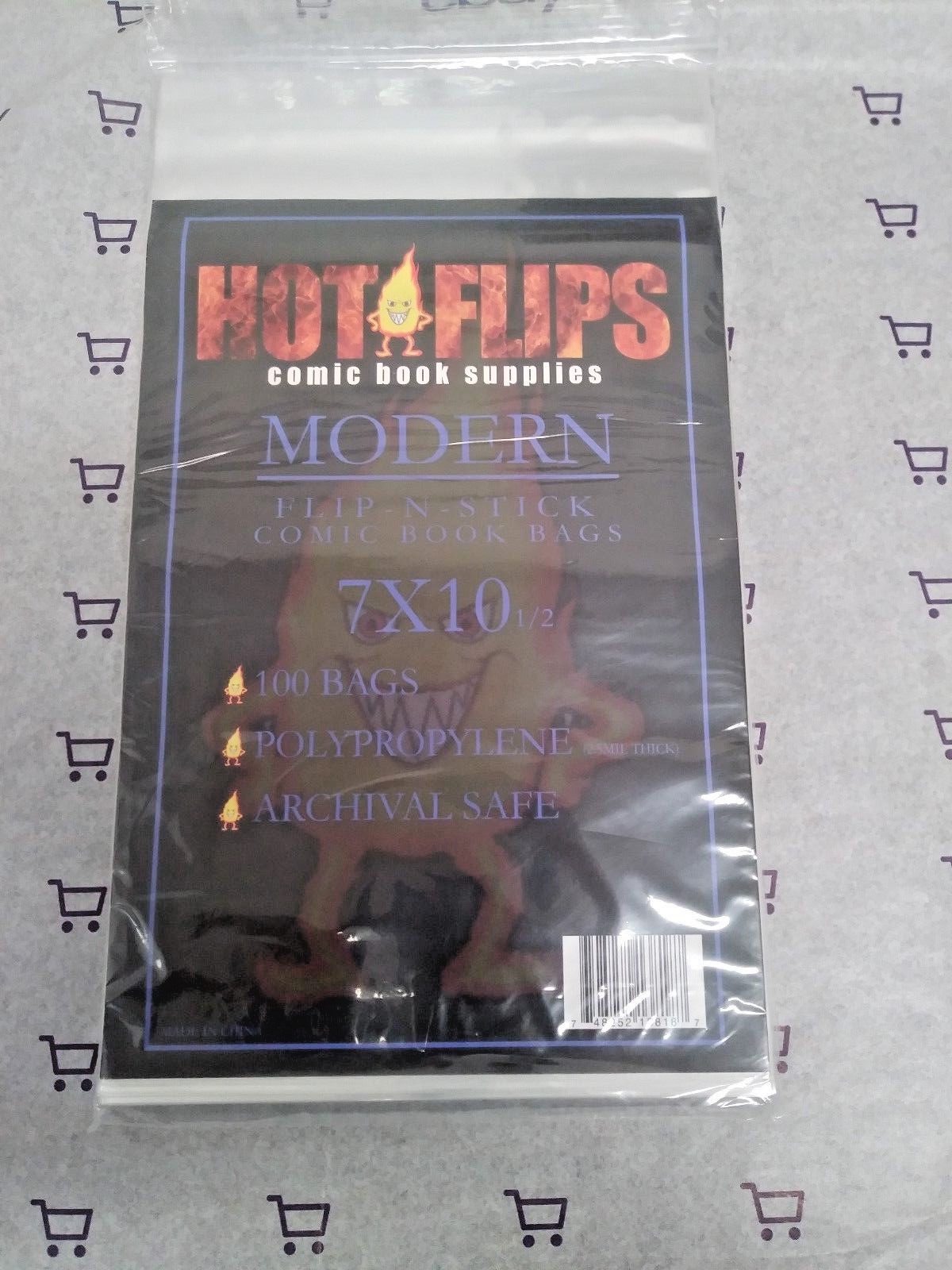 100 Modern Hot Flips Flip n Stick Comic Book Poly Bags Free Shipping