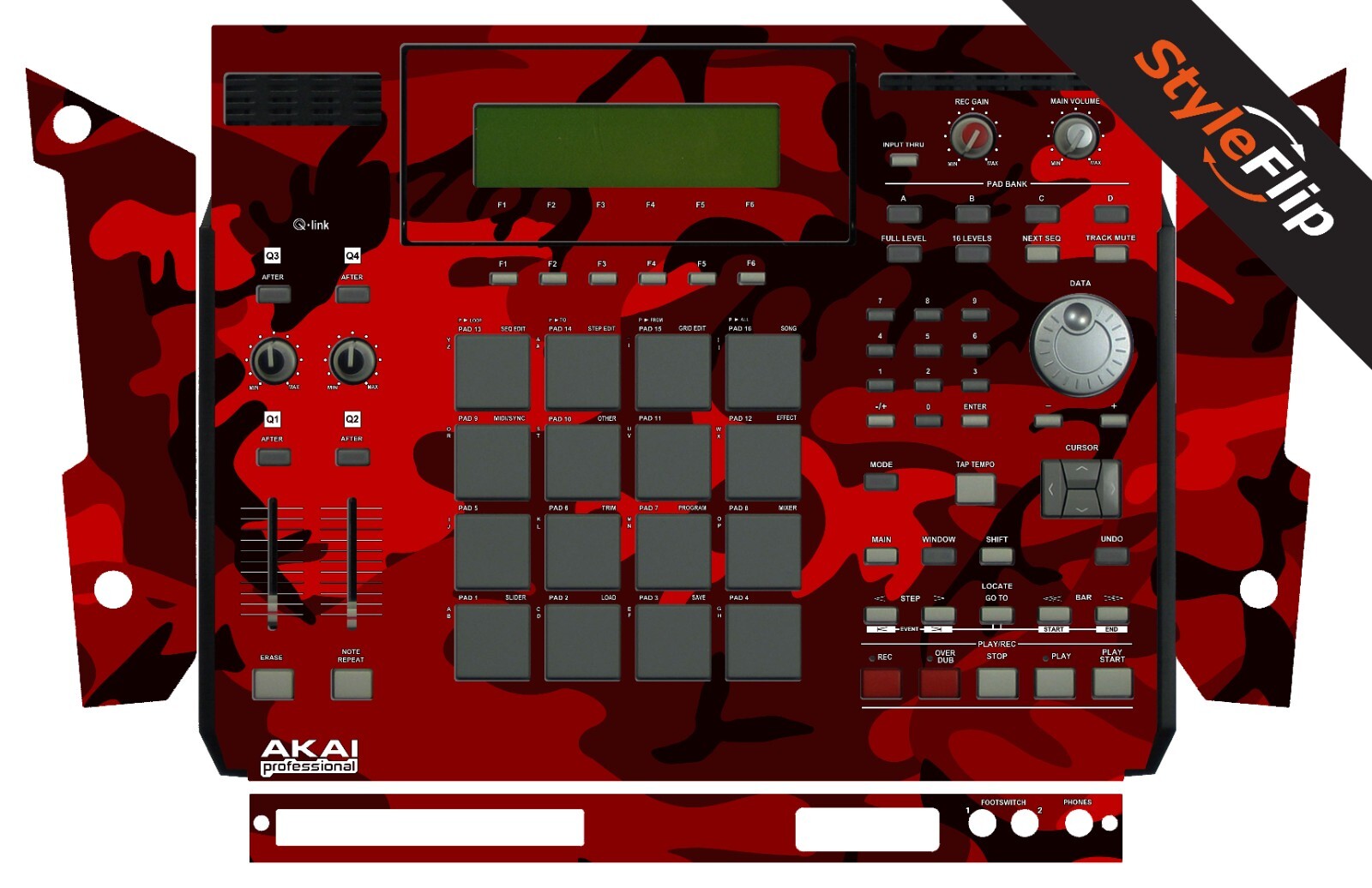 Akai MPC 2500 | Red Camo | Protective Decal | StyleFlip Skins