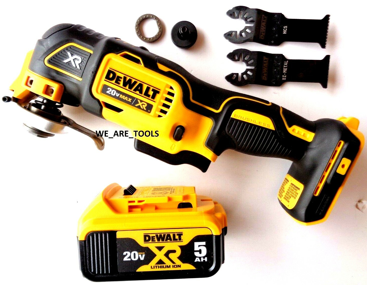 Dewalt DCS356 20V Oscillating MultiTool, 1) DCB205 5.0 AH Battery, 2 Blades
