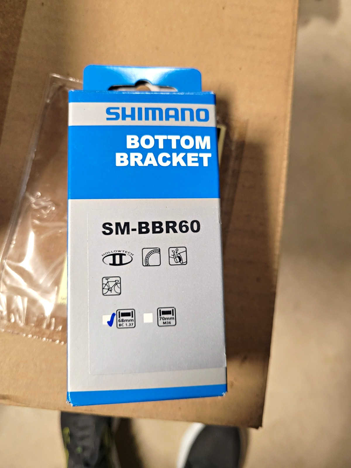 Shimano SM-BBR60 Ultegra Hollowtech II BSA (English) Bottom Bracket 68mm