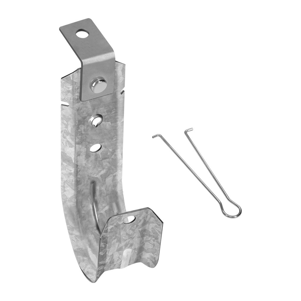 2" Ceiling Mount J Hook with Retaining Clip, 50-Pack