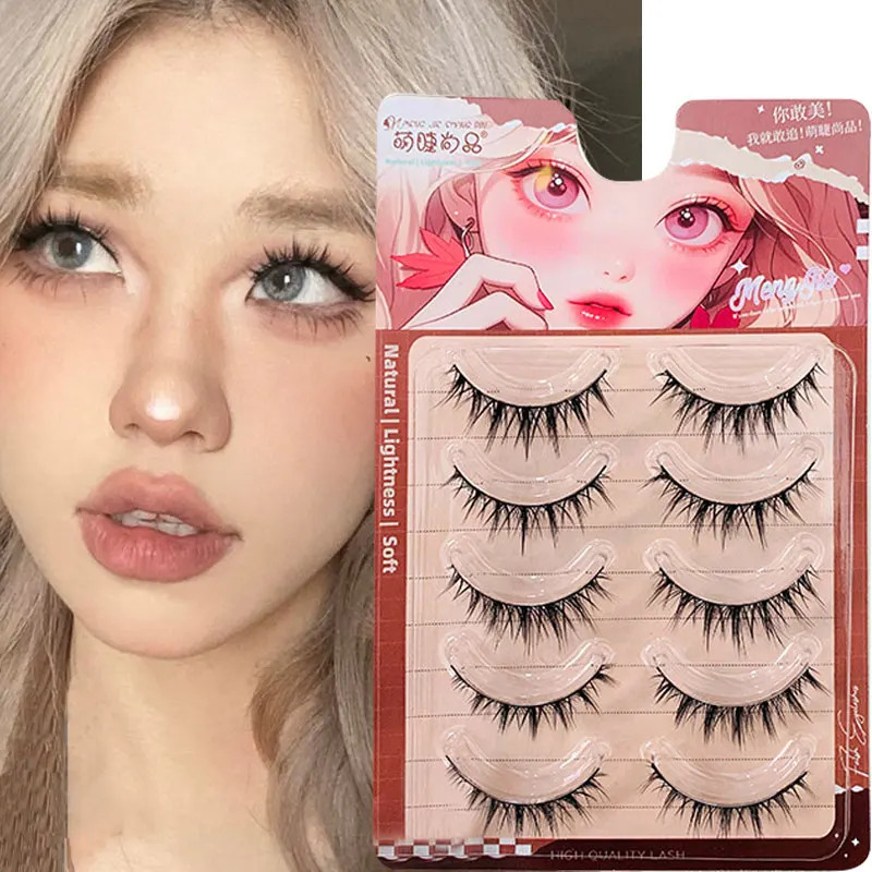 Manga Lashes 21-Styles Thick Eyelash Clusters Natural False Eyelashes Clear Thin
