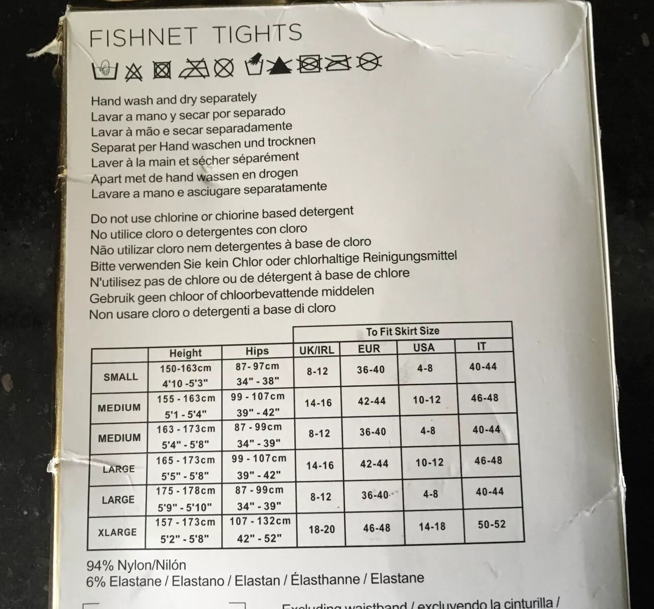 One Pair Primark Fishnet Tights