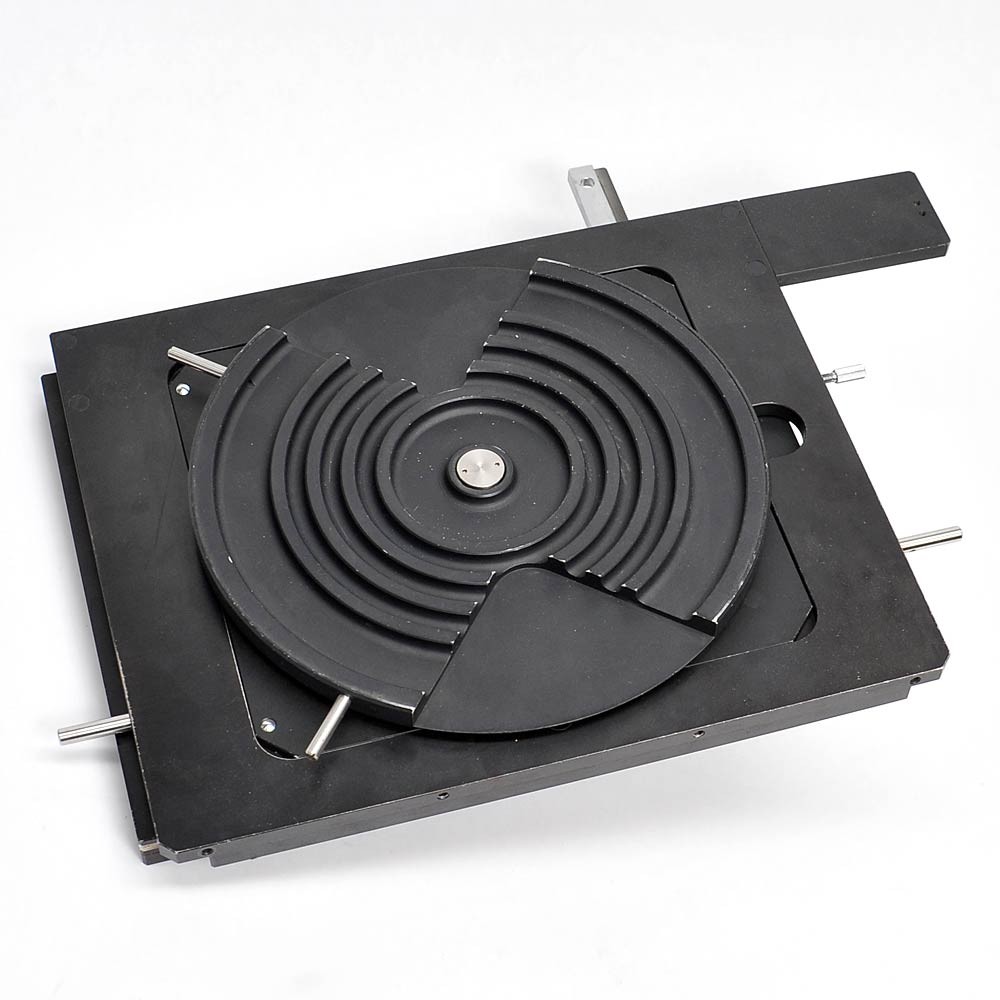 Nikon 6R Mechanical X-Y Stage with 200mm Rotating Wafer Holder Plate,15cm Travel
