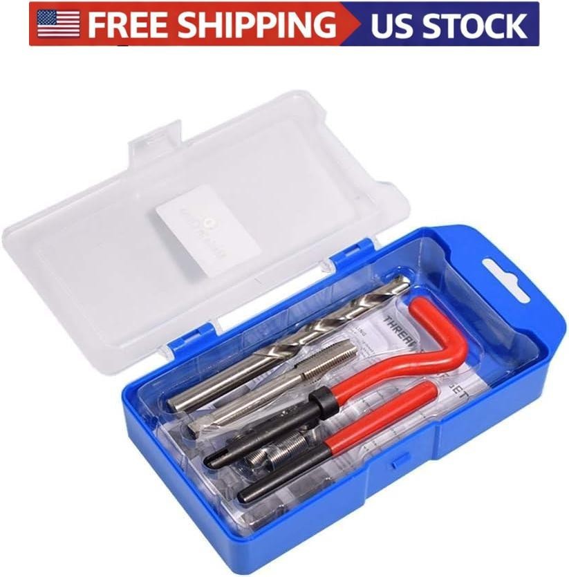 M10x1.25 Thread Repair Kit FOR Stripped Bolt Threads Helicoil Insert Tool