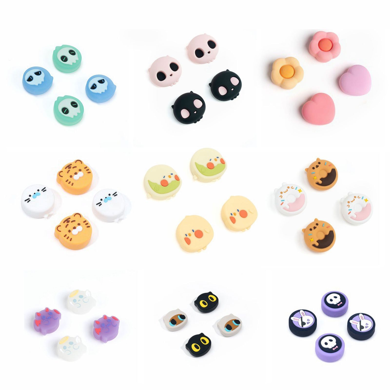 GeekShare 4PCS Thumb Grip Caps Cover for Nintendo Switch & Switch Lite & OLED