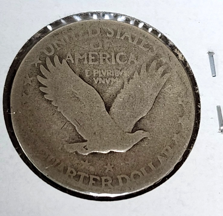 2 Coin Lot - 1927-D & S Standing Lib. Quarters - Better Dates - Decent Grade