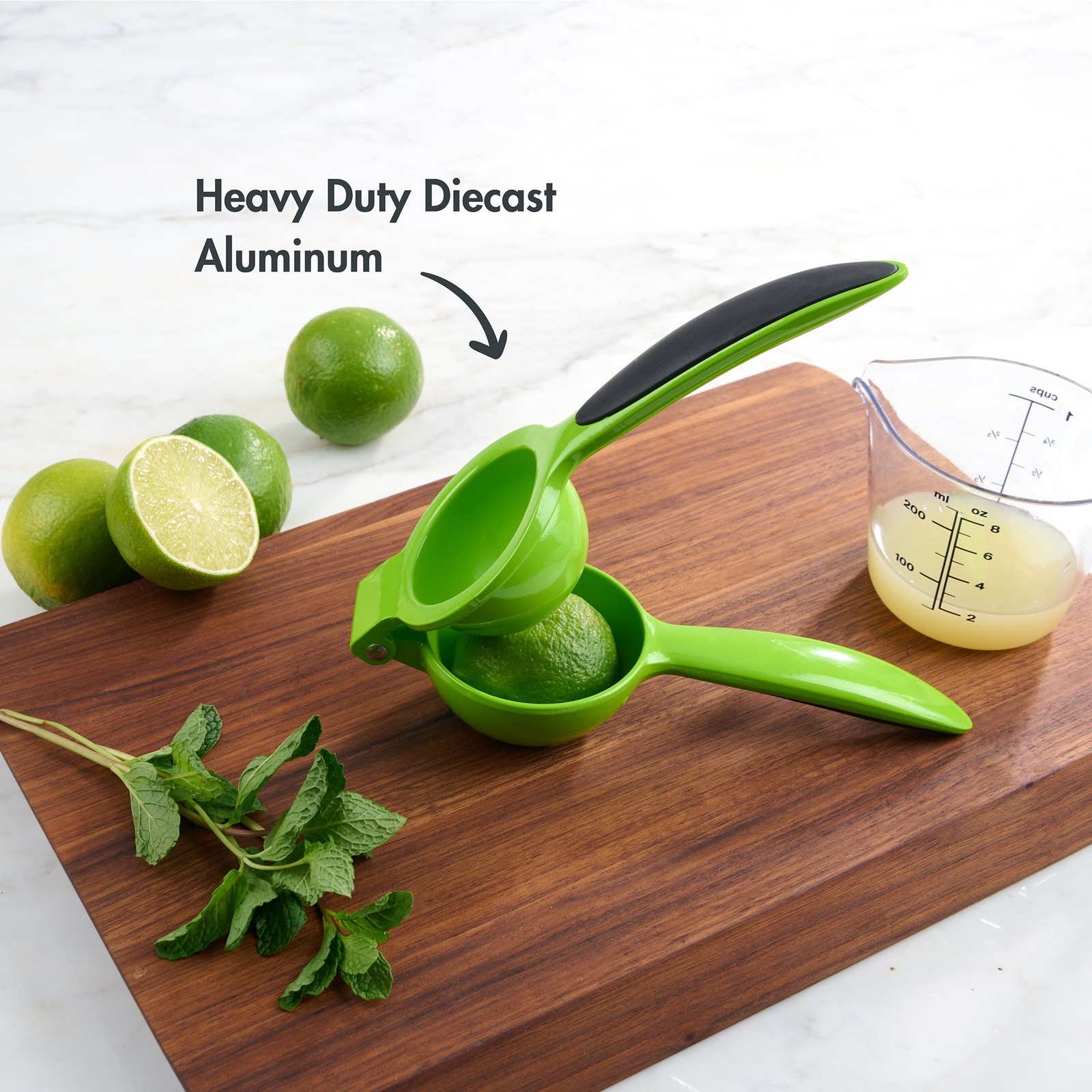 Heavy Duty Diecast Lime Green Manual Juicer and Squeezer