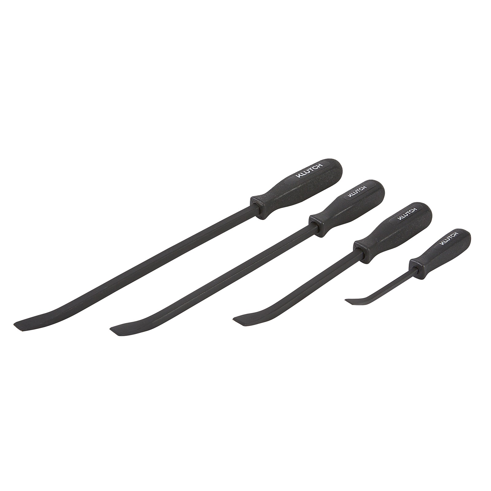 Klutch 4-Pc. Pry Bar Set, 8in., 12in., 16in. and 18in., Carbon Steel