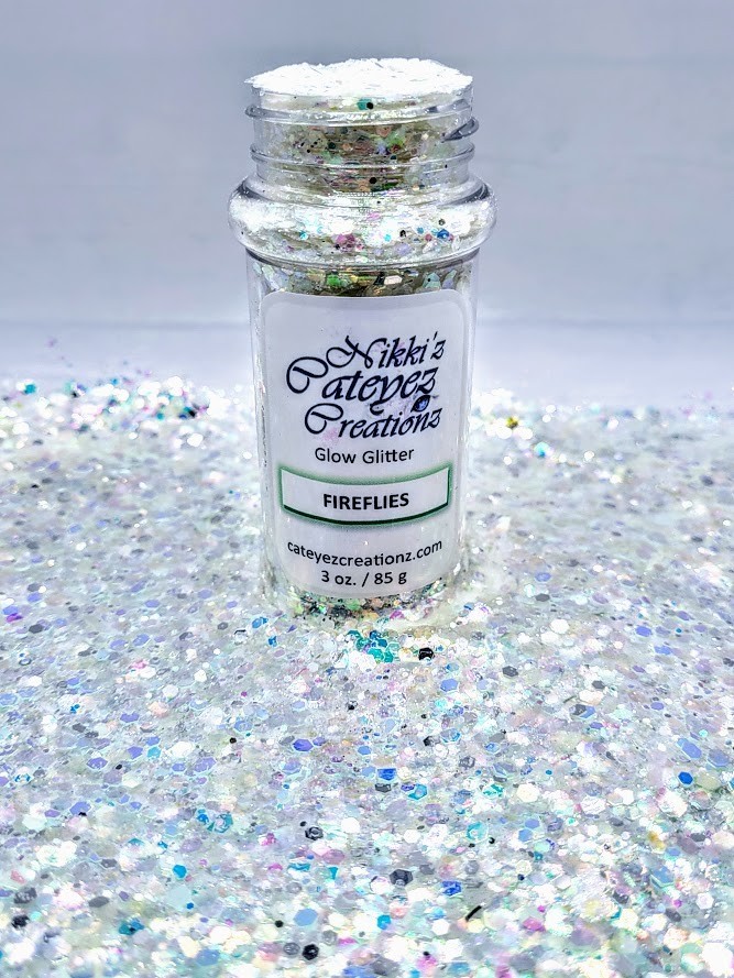 Glow-in-the-Dark Chunky White Glitter - FireFlies 3 oz.