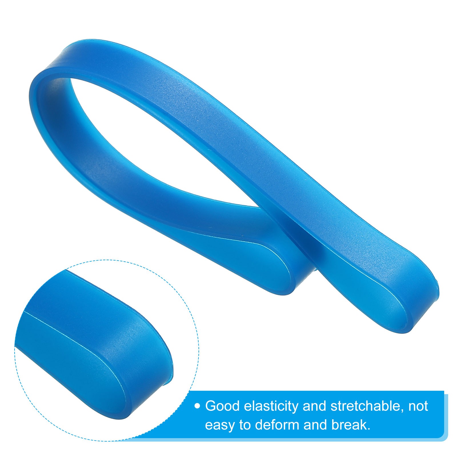 6Pcs Towel Bands, Elastic Windproof Beach Towel Strap, Blue