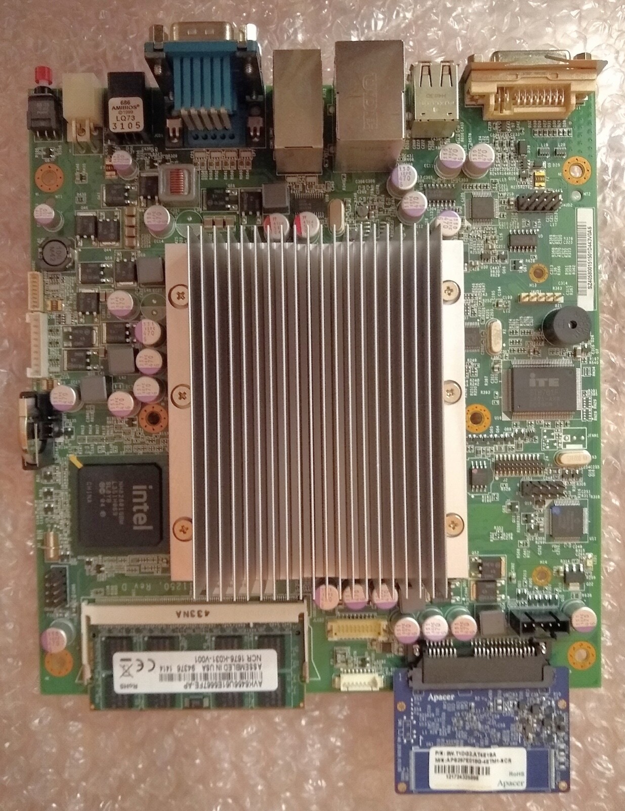 Radiant P1515 POS Point of Sale Terminal Motherboard Intel Atom N270 Board