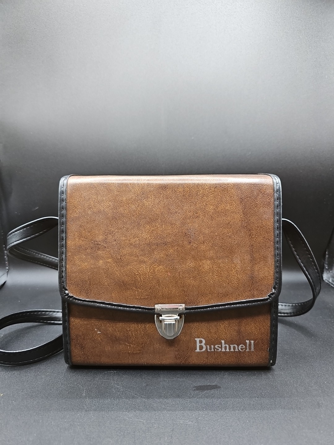 Vintage Bushnell Sportview Brown Leather Binoculars Case w/ Strap *No Binoculars