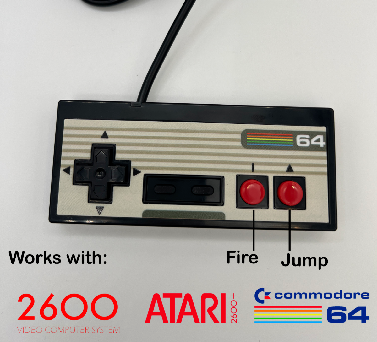 Commodore 64 C64 Atari 2600 Flashback 9 X Controller Joystick Up to Jump Gamepad