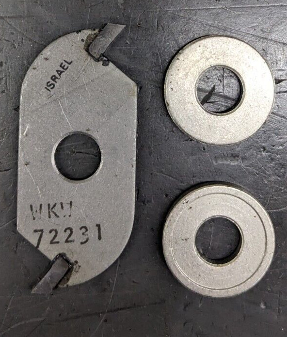 WKW Carbide Tipped 5/64" (.078") 2-Wing Slotting Cutter & Spacers 72231 Two Wing